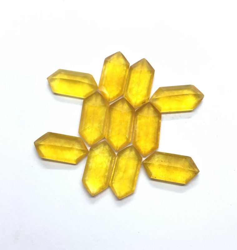 Natural Yellow Quartz Long Hexagon Cut AAA Loose Gemstone For Assorted Jewelry gallery