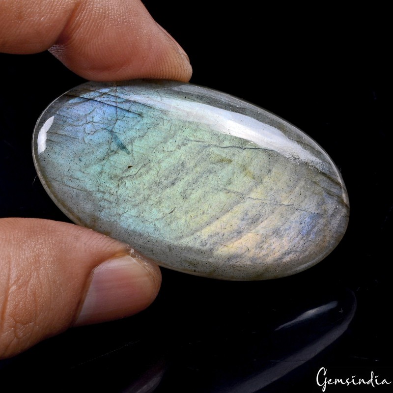 Certified 99 Ct Natural Untreated Rainbow Shine Labradorite Oval Gem For Pendant