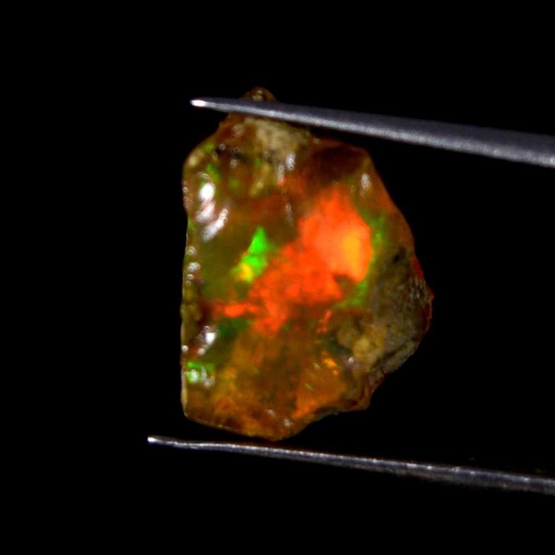 07.70 Cts 100% Natural Ethiopian Welo Opal Rough Cabochon 11x13mm Gemstone GE50