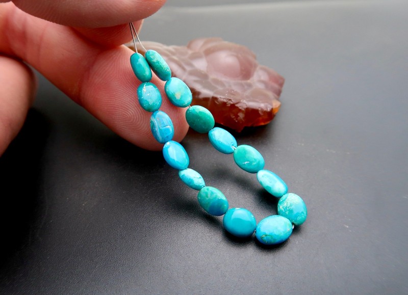 RARE ALL NEW CHILE BLUE OPAL BEADS – AAAA – NATURAL UNTREATED – CHILEAN