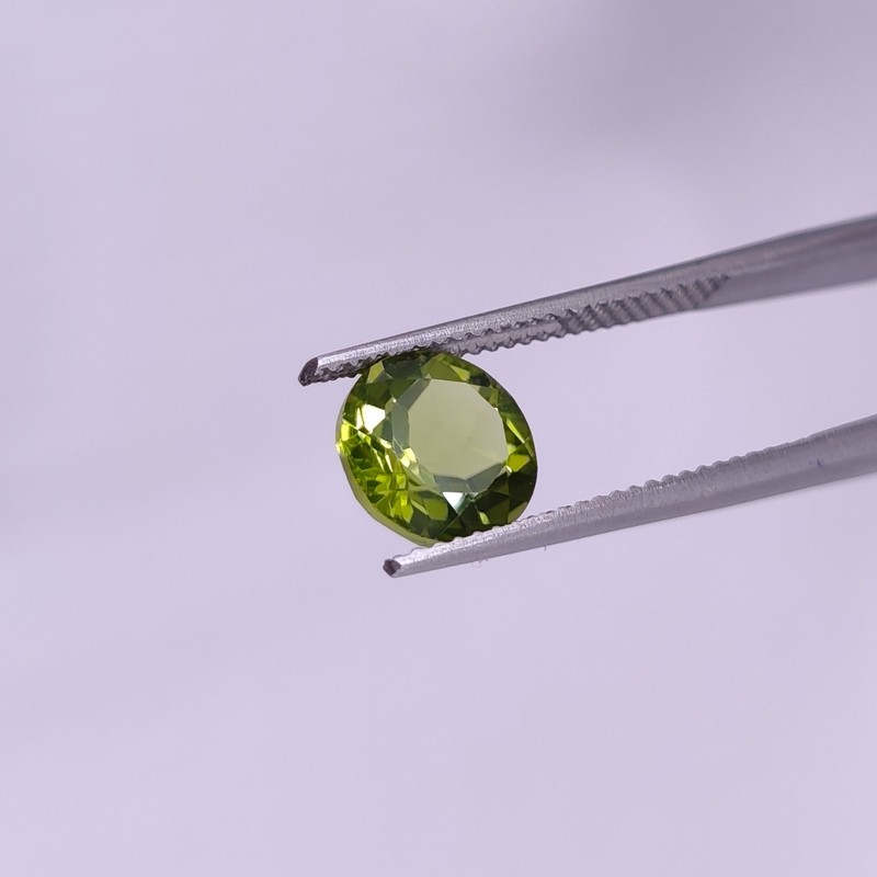Natural Peridot 2.03Ct Round Step Cut Loose Gemstone Pakistan 8mm gallery