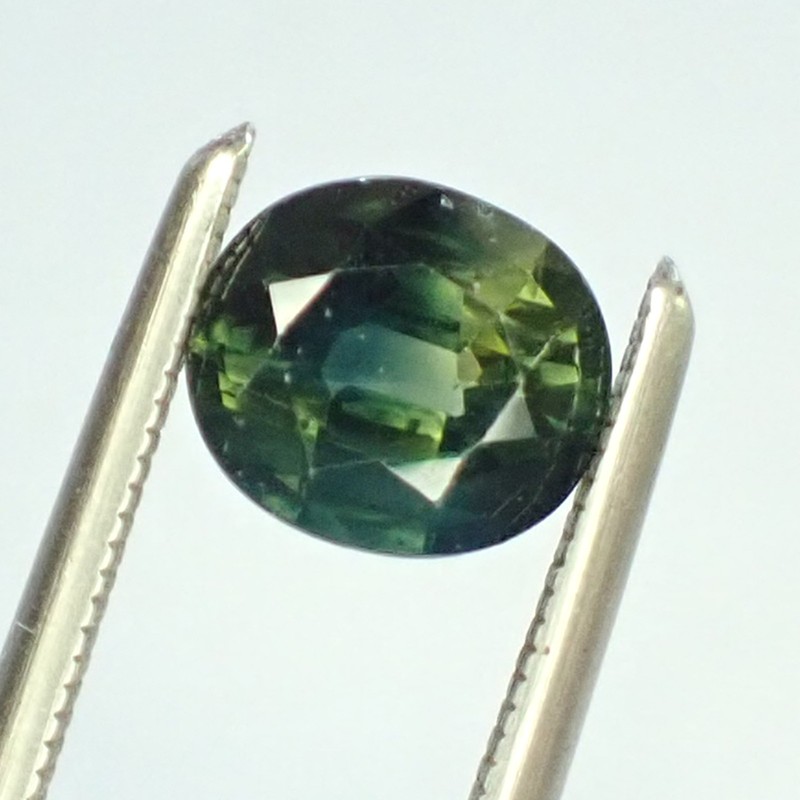 0.84ct Oval 5.8x5.2mm Dark Blue Green Natural Australian Parti Sapphire Gemstone gallery