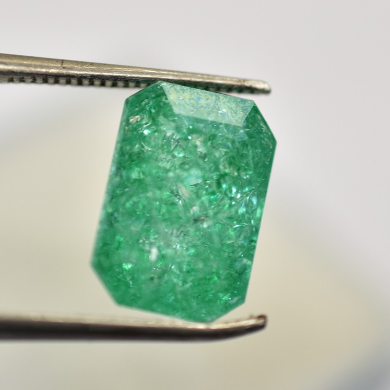 7 Ct Emerald Shape CERTIFIED Natural Green Emerald Loose Gemstone For Birthday