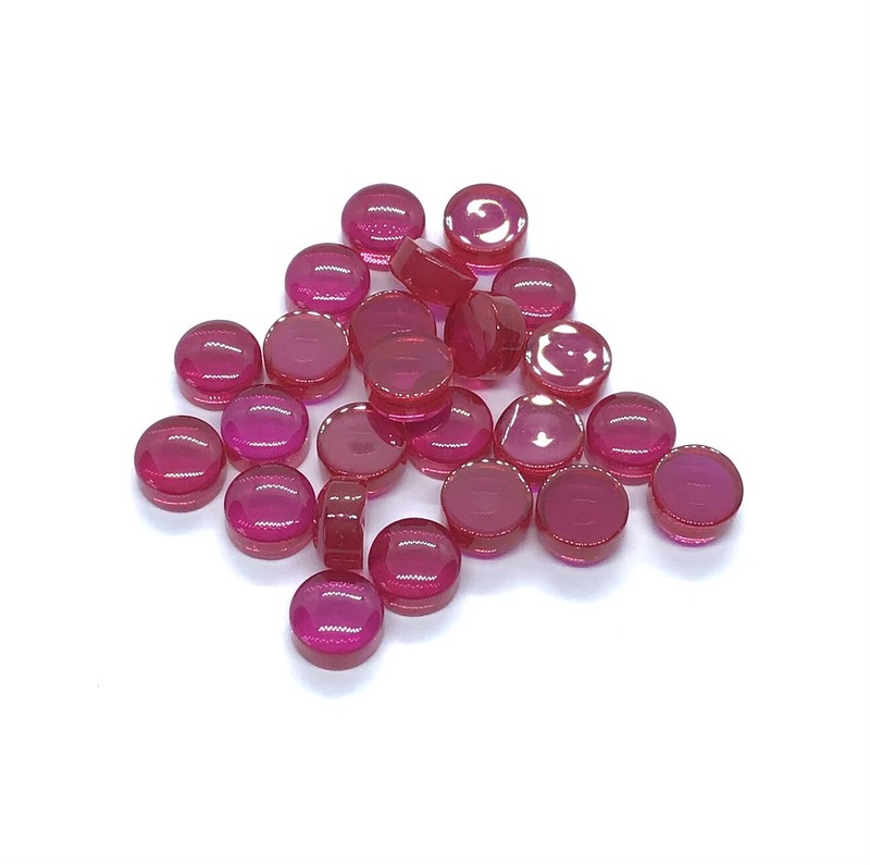 AAA Synthetic Red Ruby 2mm to 4mm Round Flat Back Cabochon Imitation Loose Stone