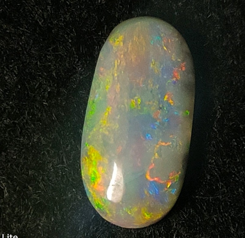 Australian Opal Lightning Ridge Natural Solid Polished 4.2ct Dark Crystal Opal gallery