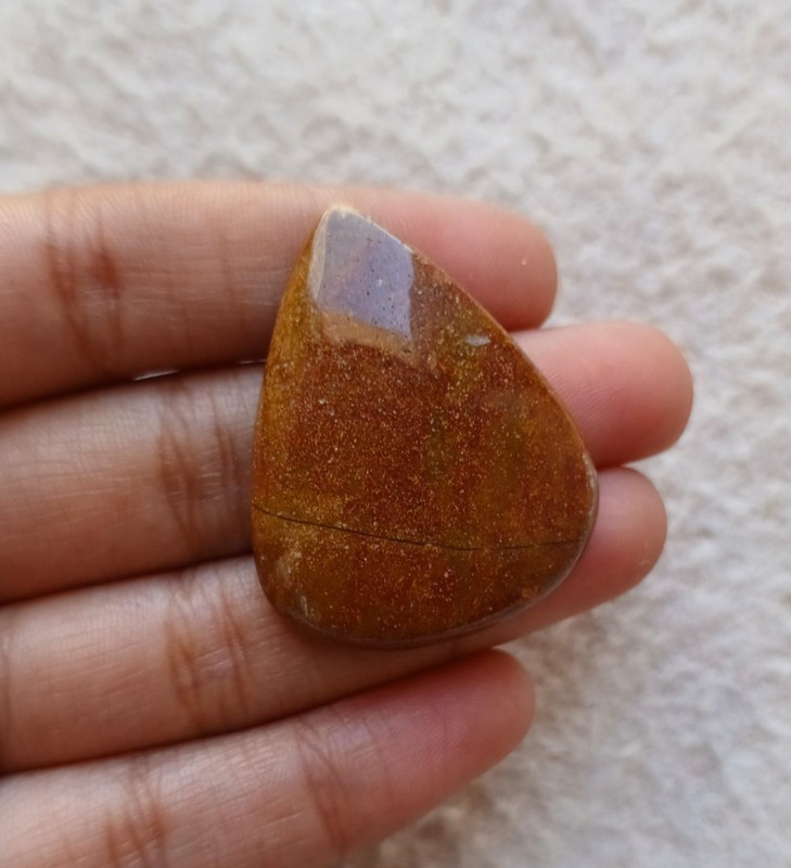 Natural Brown Jasper Pear Cabochon 36x29x6mm Approx 47.20Cts AMJ775