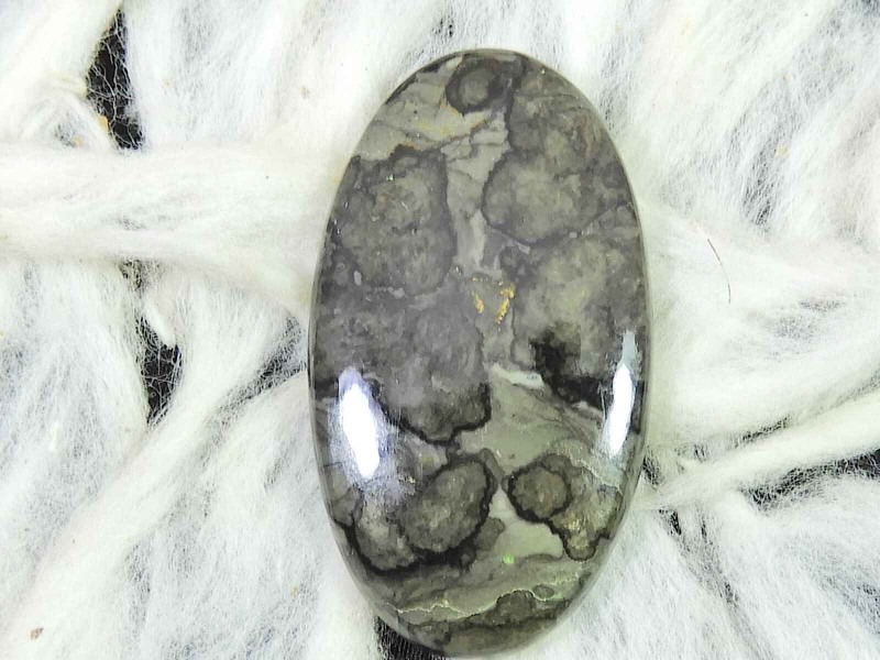 60Cts Natural Mountain Jasper Oval Crytsal Cabochon Loose Gemstone 25X45X6MM