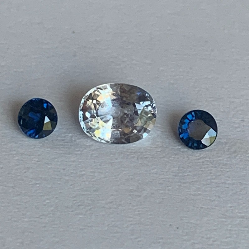 Andy’s Gem Garage Sale – 1ct Light Blue Sapphire/Blue Sapphire combo natural