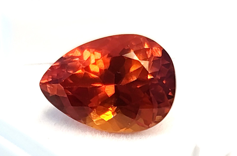 Natural Mexican Fire Opal Pear Cut 17-19 Ct Certified Loose Gemstone RK067
