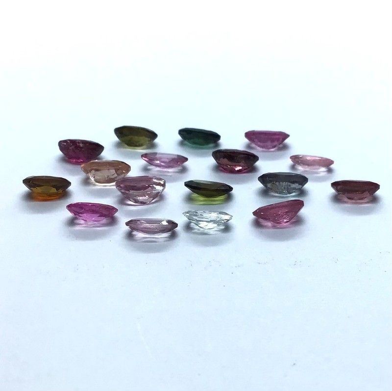 Natural Loose Gemstone Oval Cut Multi Tourmaline For Making All Type Jewelry gallery