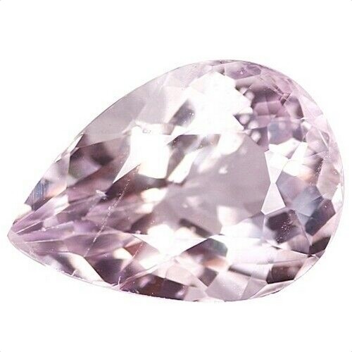 MORGANITE 9 x 5 MM PEAR CUT SOFT PINK COLOR ALL NATURAL VVS F-3500