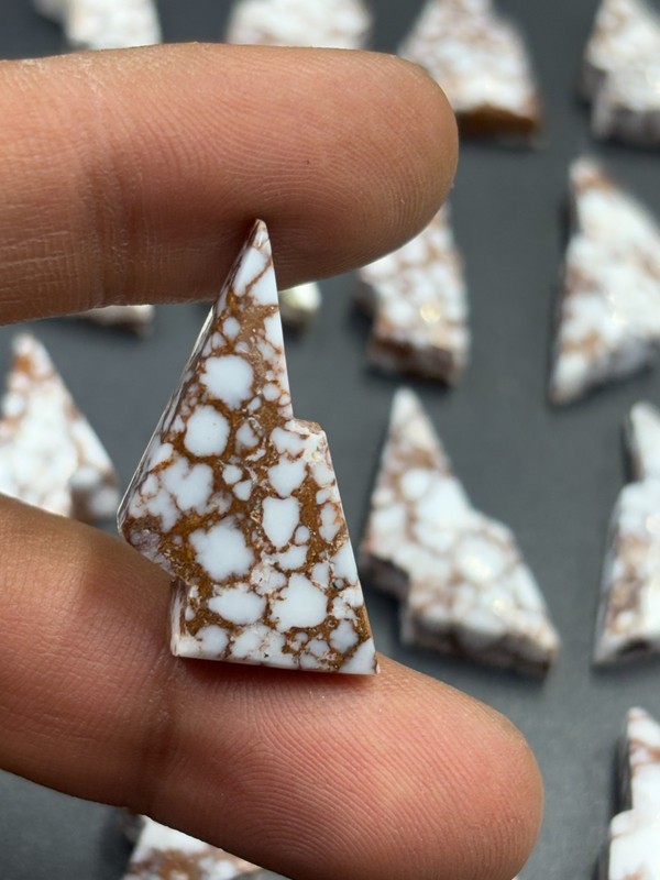 Natural Wild Horse Jasper Cabochon • Unique White & Brown Matrix gallery
