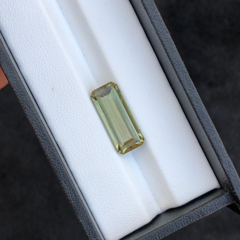 8.65ct Yellow Tourmaline Gemstone – Cushion Cut | Loose Gemstone gallery