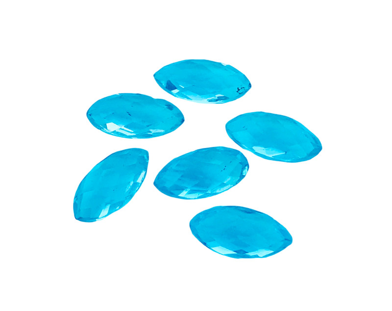 20 Pcs Faceted Blue Topaz Hydro Quartz Loose Gemstone -6x8mm-10x20mm Approx.