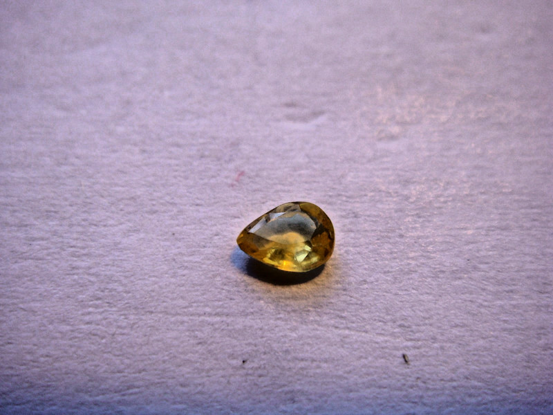Yellow Sapphire Gemstone Pear Cut 4 x 2.5 mm 0.15 carat Gem Natural Sapphire