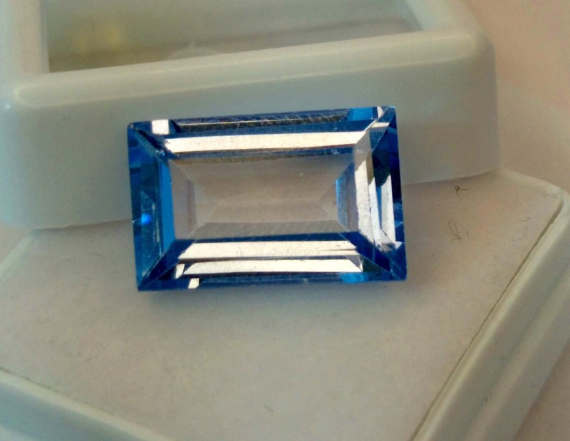 Blue Aquamarine Baguette Cut 8-10 Ct Natural Certified Loose Gemstone RK290 gallery
