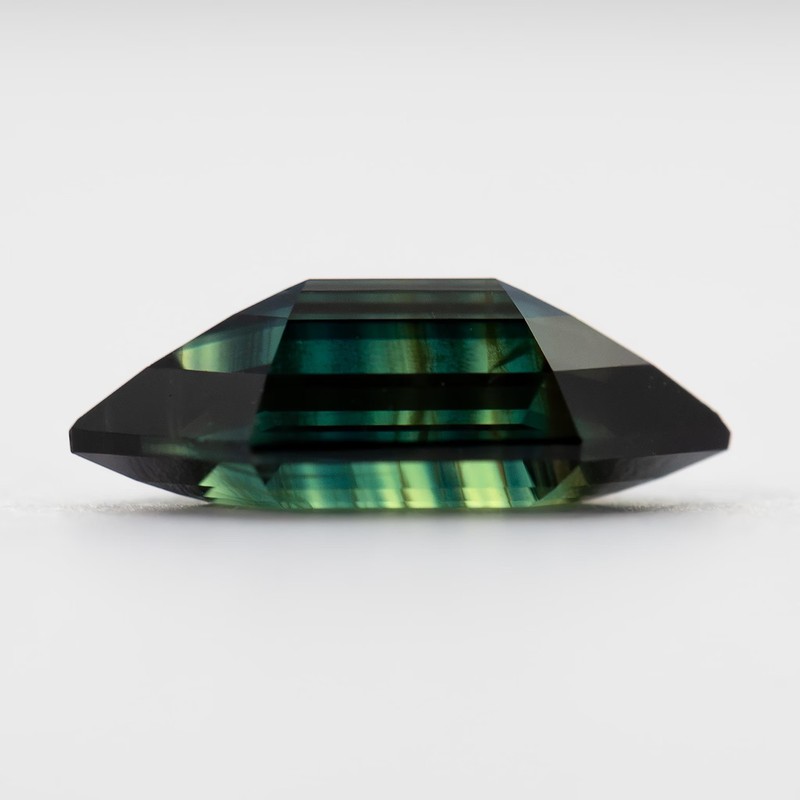 Natural Deep Teal Blue Green Sapphire, 1.39ct Hexagon 10.0x5.1mm, Certified gallery