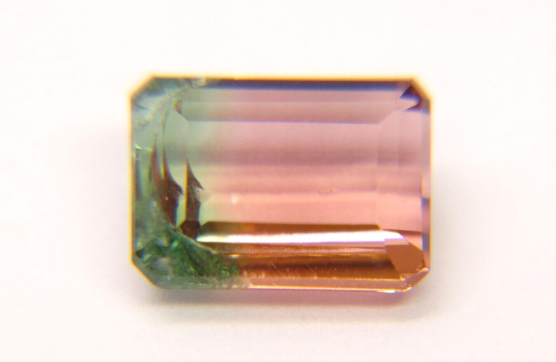 IP-13 Natural Watermelon bicolor Tourmaline 1.66ct 8x6x3mm Morro Redondo