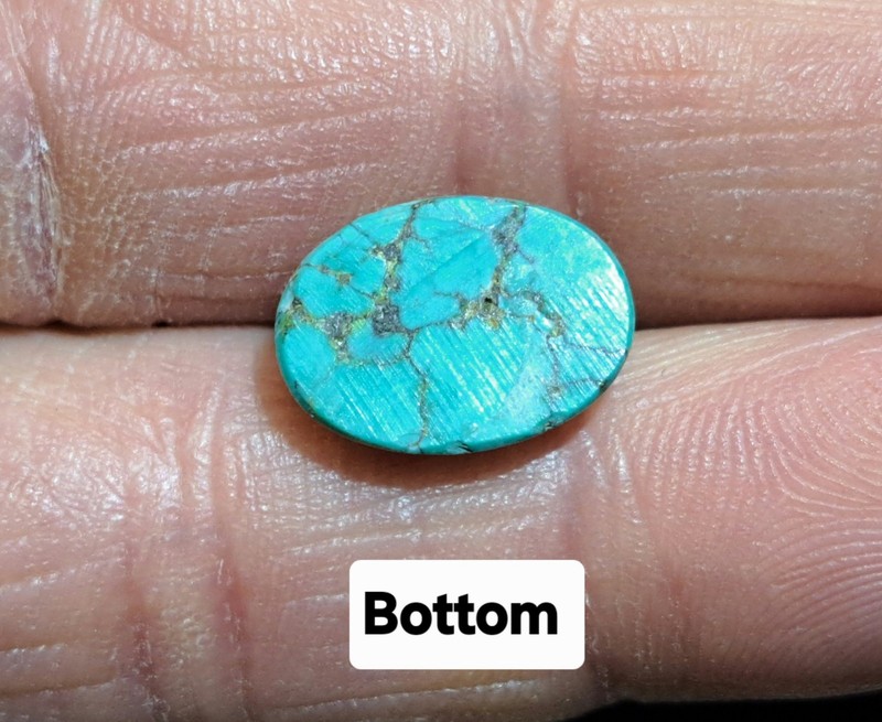 💎5ct GORGEOUS Natural Kingman Spiderweb Turquoise Cabochon 💎 gallery