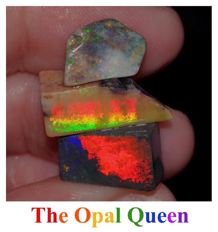 17.00ct Andamooka Gem Quality Red Rough Matrix Opal Rubs Australia (AM02)