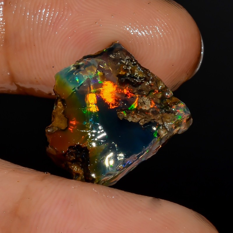 Top Quality Natural Ethiopian Opal Rough Welo Fire Crystal Opal Approx 10 Ct