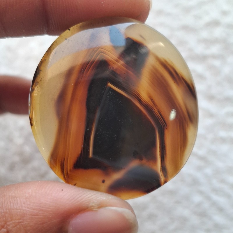 Natural Montana Agate Oval Shape Cabochon 34x32x4mm Approx 38.80Cts AMJ1865 gallery