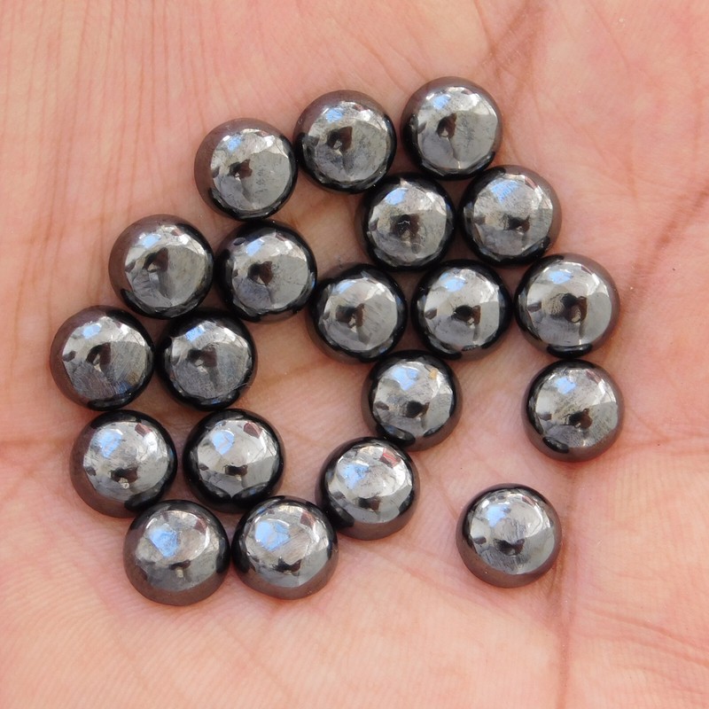 Natural Hematite Round 3 mm to 20 mm Cabochon Loose Gemstone Lot