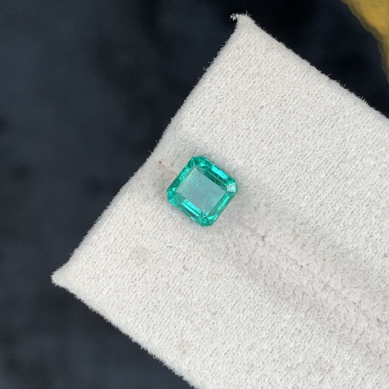 Zambian Emerald Perfect Square Cut 6x6mm Green Loose Gemstone Slightly Included gallery