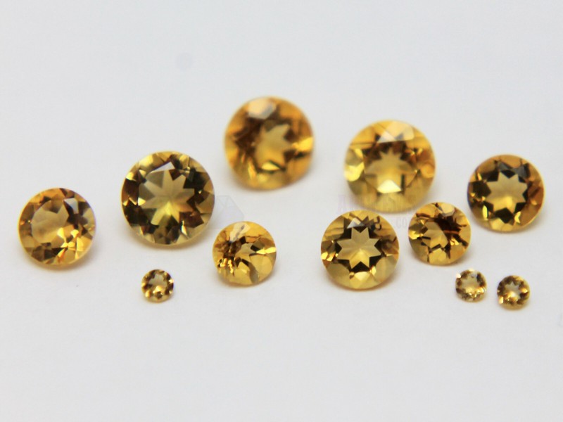 Natural Citrine VVS Loose Gemstone Brazil Round 2mm 3mm 4mm 5mm 6mm Best Yellow gallery