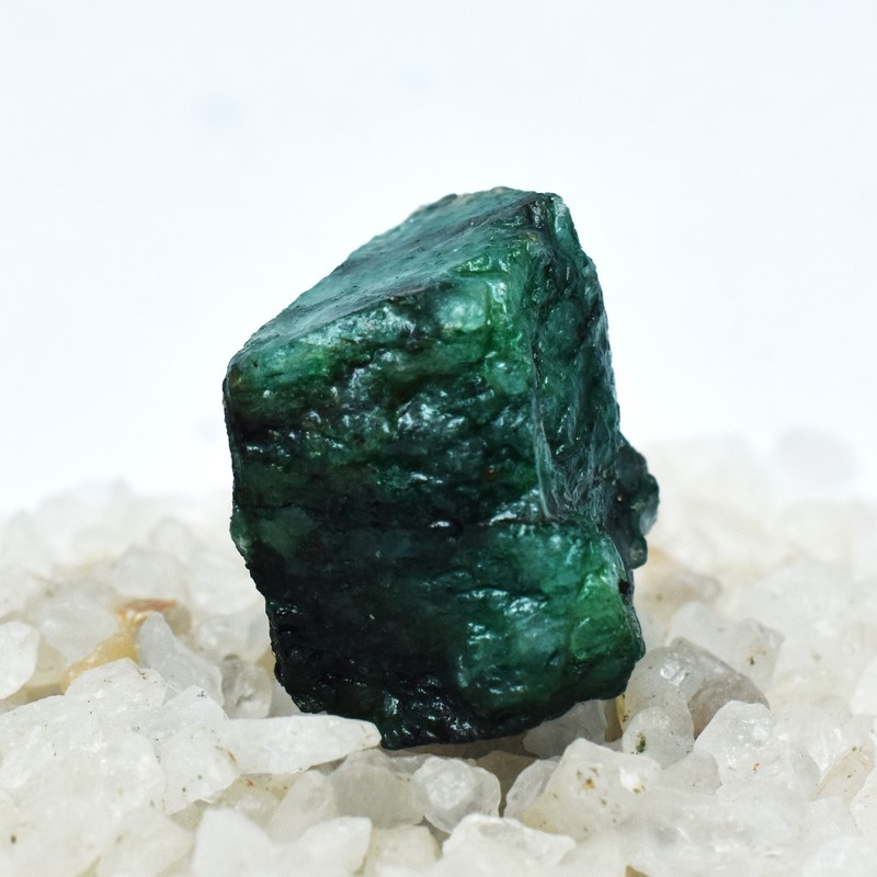 Natural Uncut Raw 91 Ct Rough CERTIFIED Green Emerald Loose Gemstone gallery