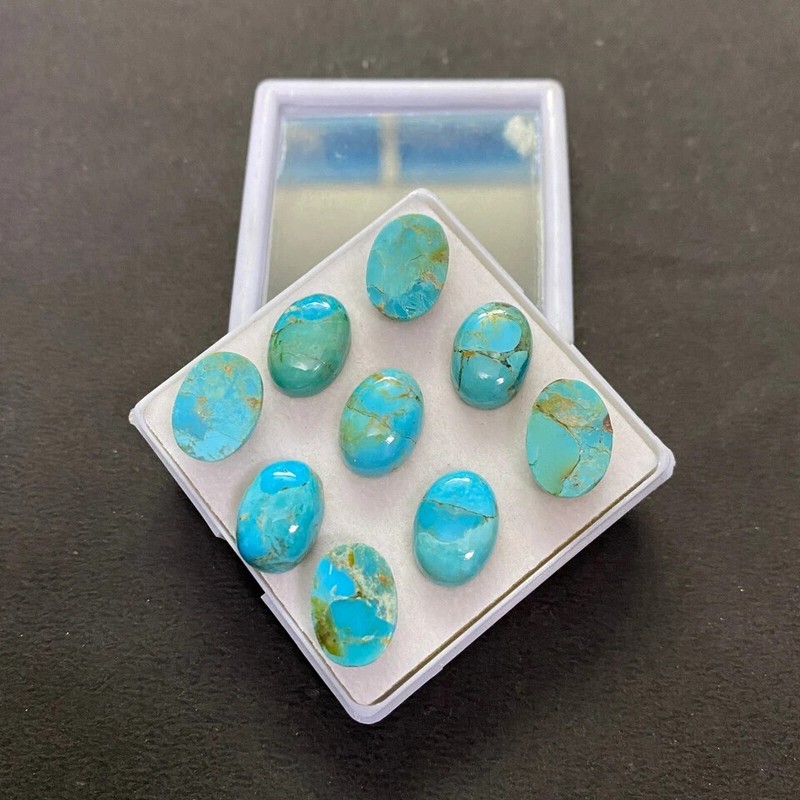 AAA+ Blue Mohave Turquoise Cabochon Oval Shape Loose Gemstone gallery