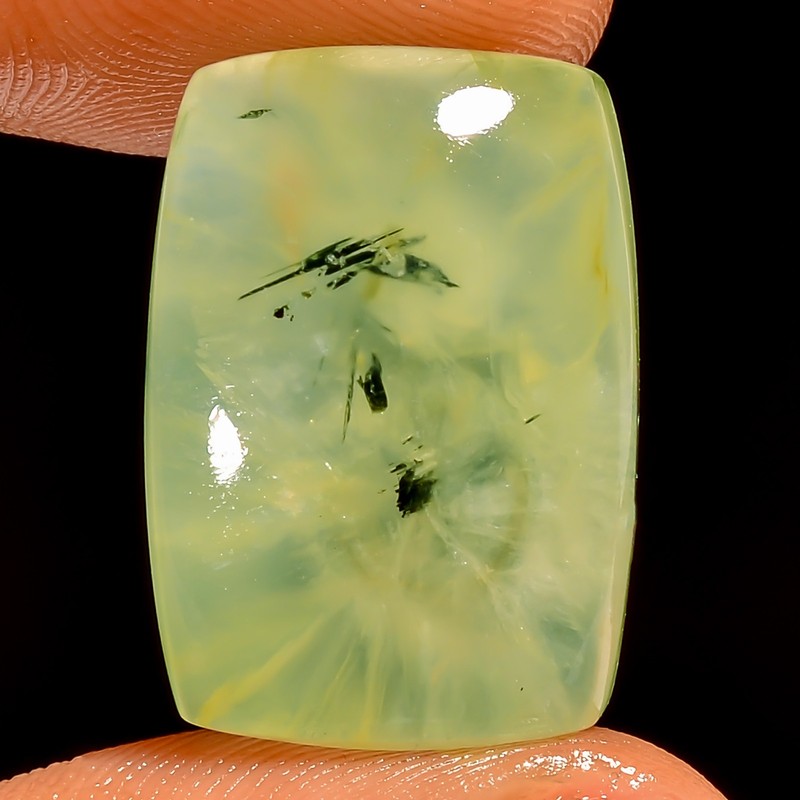 100% Natural Prehnite Radiant Shape Cabochon Gemstone 23 Ct. 20X14X7 mm UG-6624