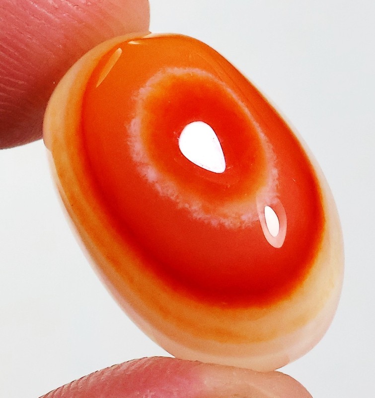 32 Ct 11X15X24mm Natural Orange Botswana Agate Eye Oval Cabochon Gemstone CZ-640
