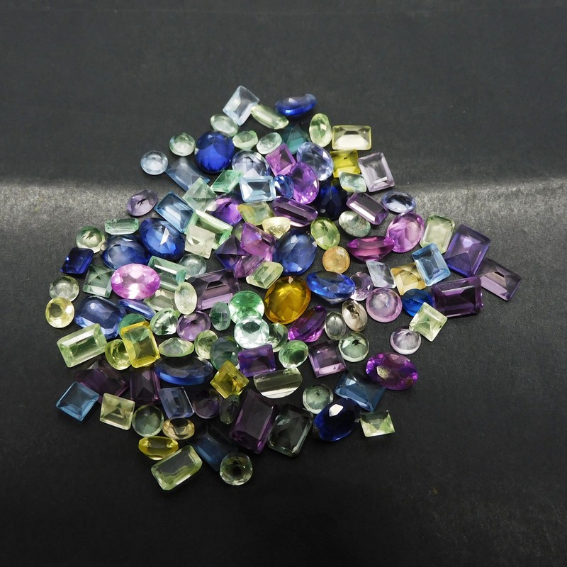 Mix Color Natural Sapphire CERTIFIED 24 Pcs Loose Gemstone Rare Mix Shapes Lot