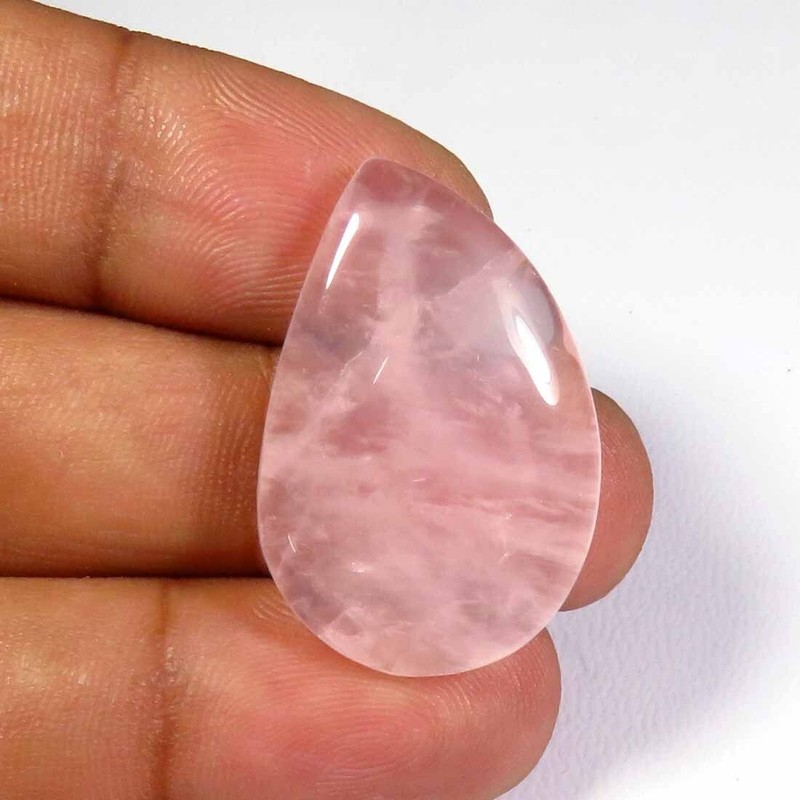 Natural Rose Quartz Fancy Gemstone Loose 29x19x5mm Rose Quartz Cabs 24cts RS-188
