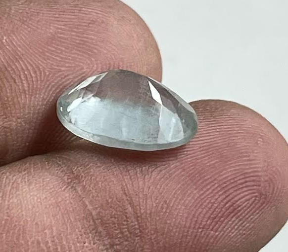 NATURAL AQUAMARINE AAA+ 10X14 MM OVAL LOOSE FACETED GEMSTONE 1 PEICE 5.35 CARAT gallery