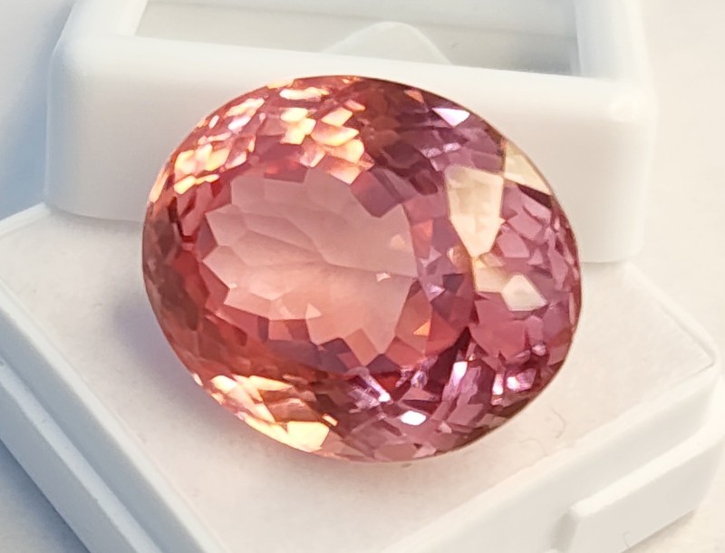 Padparadscha Sapphire Oval Cut 36-38 Ct Natural Loose Certified Gemstone RK064 gallery