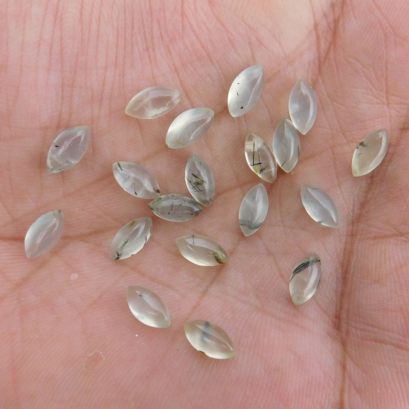 Natural Prehnite Marquise 4×8 mm to 10×20 mm Cabochon Loose Gemstone Lot