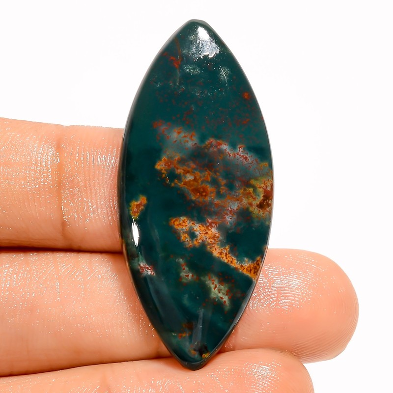100% Natural Bloodstone Loose Gemstone Marquise Shape Cabochon 30 Ct 40X18X5 mm