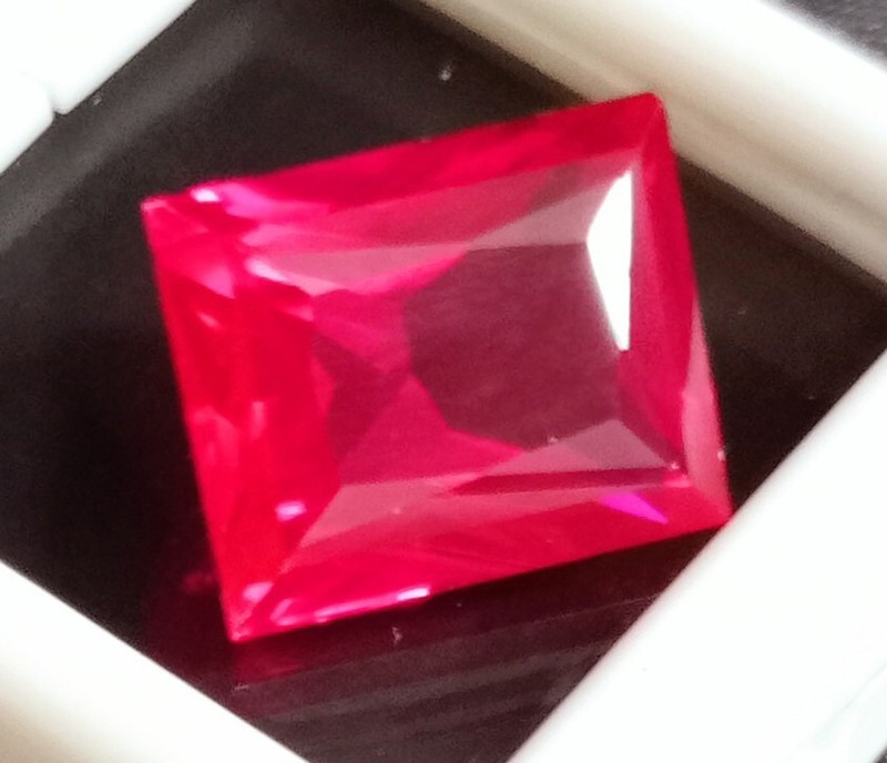 Rectangle Cut Red Ruby Natural 12-14 Ct Mozambique Loose EGL Certified Gemstone