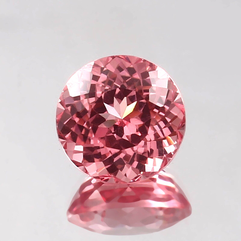 AAA 9×9 MM Natural Ceylon Padparadscha Sapphire Loose Round Gemstone Cut