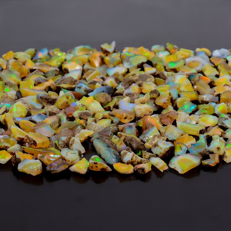 100% Natural Ethiopian Opal Rough Loose Gemstone Lot 25 Ct. 6X4 14X10 mm EEL-40 gallery