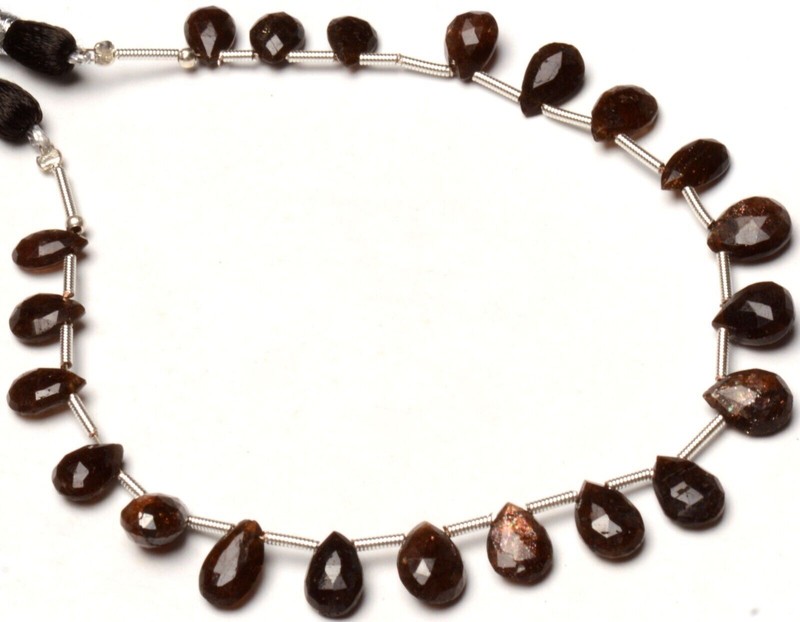 Natural Spanish Andalusite 8×6 to 9×7 mm Size Pear Beads for Jewelry Making 9 “