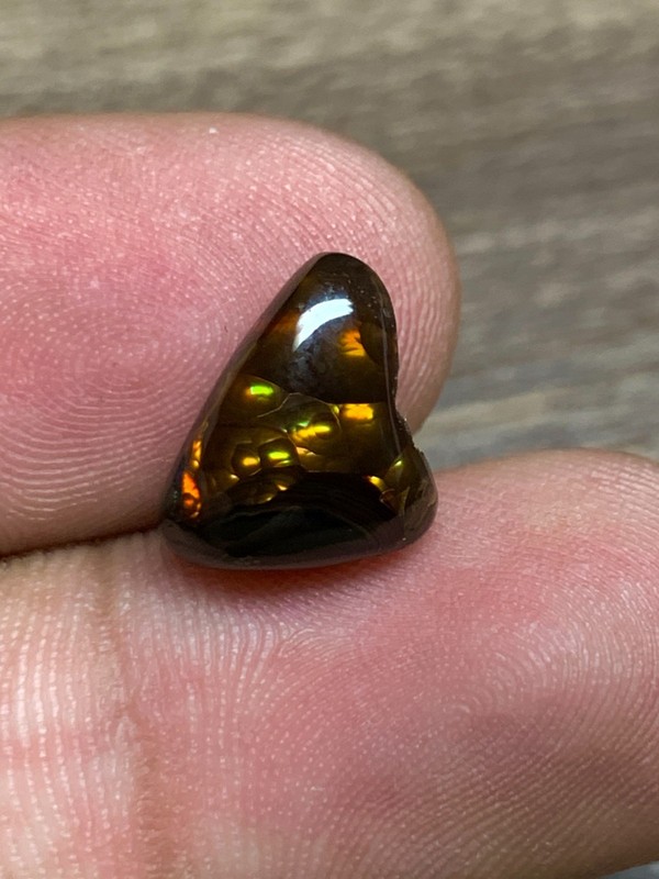 Natural Fire Agate Cabochon Gemstone 3.60crt Mexican Multicolor Loose Stone gallery