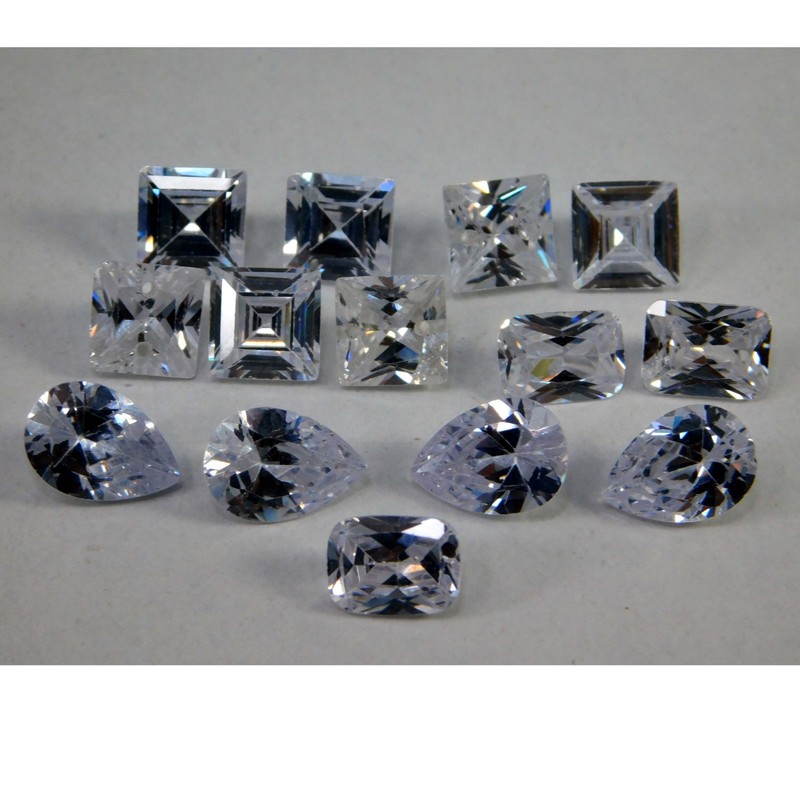 Certified 40 Ct Ceylon White Sapphire Mixed Shape Loose Gemstone Lot