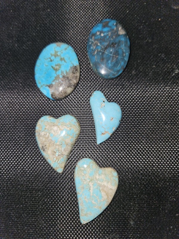Beautiful Kingman + Sleeping Beauty Turquoise Cabochons 143.30 carats