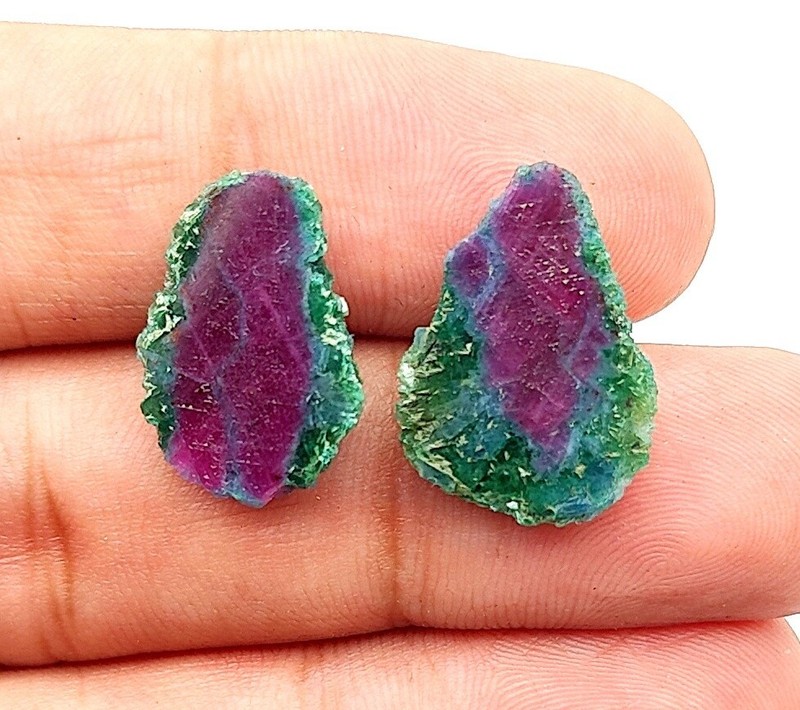 21 Ct Natural Ruby Kyanite Pear Gemstone, Loose Gemstone Ruby Kyanite Pair K1443