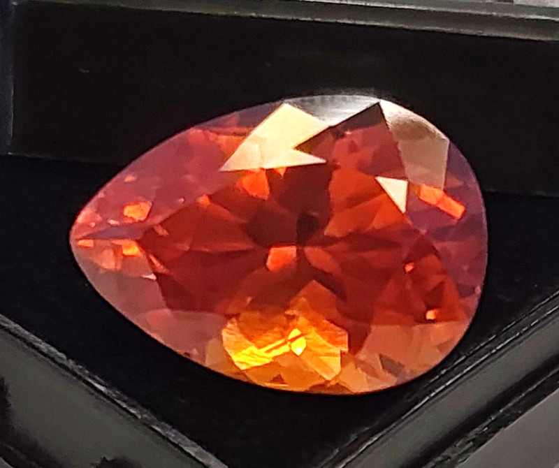 Natural Mexican Fire Opal Pear Cut 17-19 Ct Certified Loose Gemstone RK067 gallery