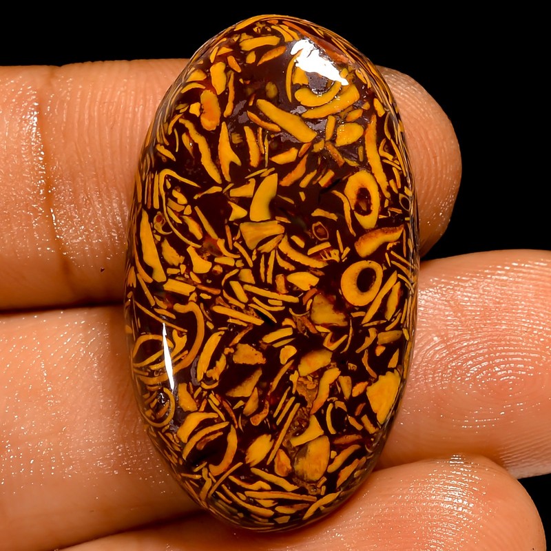 100% Natural Mariam Jasper Oval Cabochon Loose Gemstone 31.5 Ct 30X17X6mm UG2940