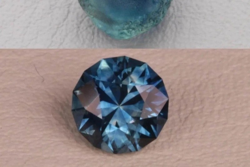 Certified Rare 5.8 Ct Natural United States Blue Sapphire Round Loose Gemstone